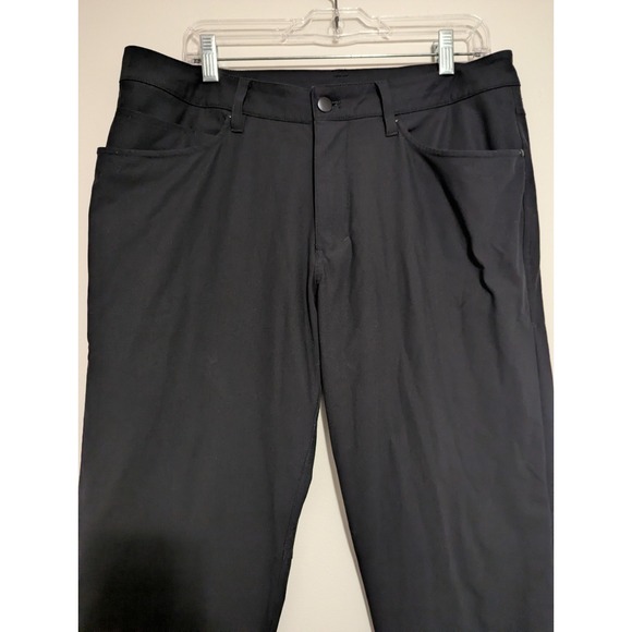 Lululemon ABC 5 Pocket Pant Mens Size 34 x 30 Slim Fit Stretch Black - Picture 2 of 8